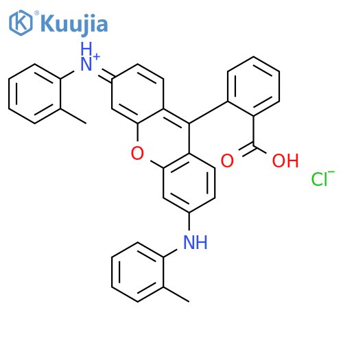 Xanthylium,9-(2-carboxyphenyl)-3,6-bis[(2-methylphenyl)amino]-, chloride (1:1) structure