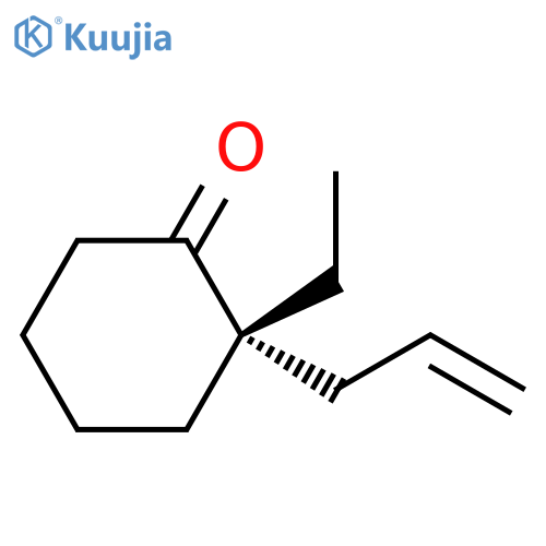 Cyclohexanone, 2-ethyl-2-(2-propenyl)-, (2S)- structure