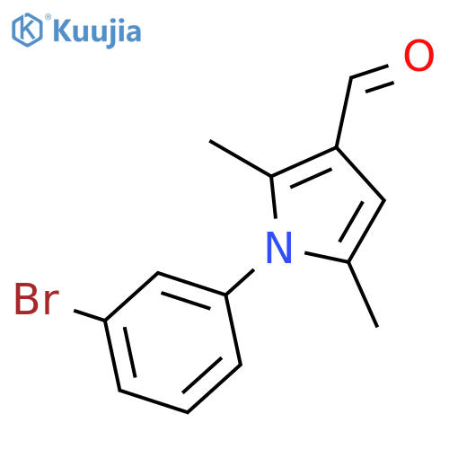 1-(3-Bromophenyl)-2,5-dimethyl-1H-pyrrole-3-carbaldehyde structure
