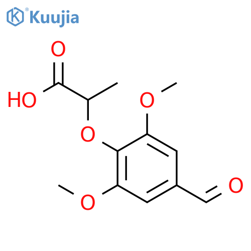 2-(4-Formyl-2,6-dimethoxyphenoxy)propanoic acid structure