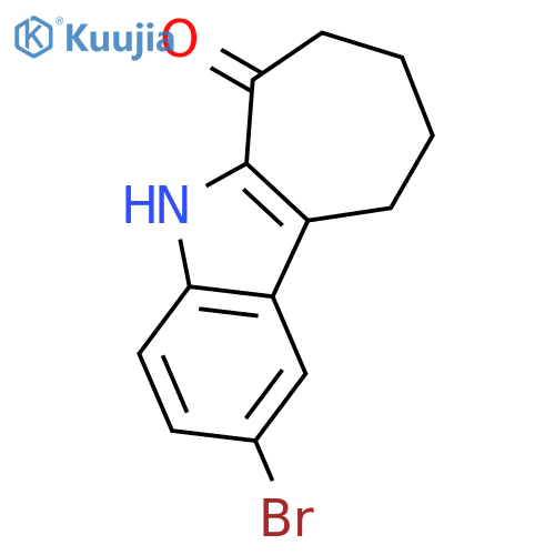 CYCLOHEPT[B]INDOL-6(5H)-ONE, 2-BROMO-7,8,9,10-TETRAHYDRO- structure
