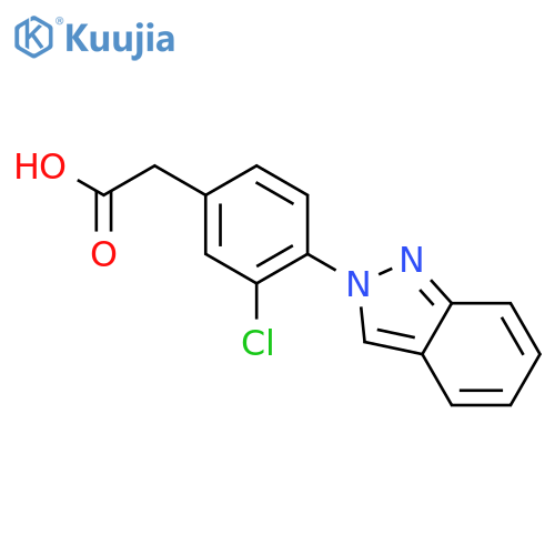 [3-chloro-4-(2H-indazol-2-yl)phenyl]acetic acid structure