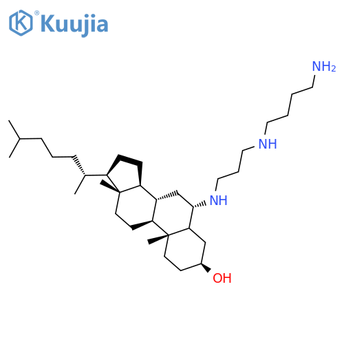 Cholestan-3-ol, 6-[[3-[(4-aminobutyl)amino]propyl]amino]-, (3b,6a)- structure