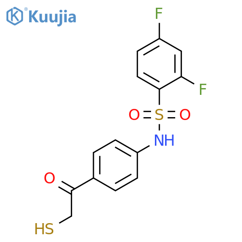 Benzenesulfonamide, 2,4-difluoro-N-[4-(mercaptoacetyl)phenyl]- structure