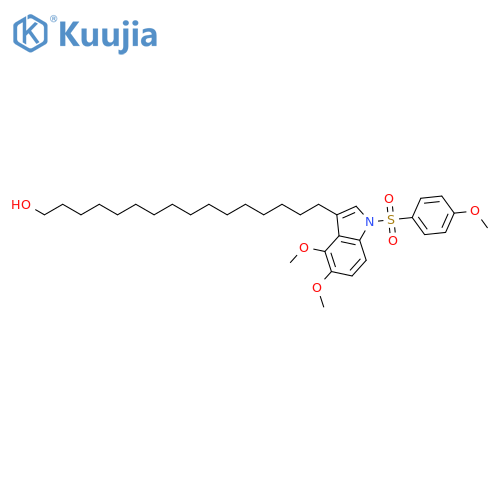 1H-INDOLE-3-HEXADECANOL, 4,5-DIMETHOXY-1-[(4-METHOXYPHENYL)SULFONYL]- structure