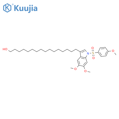 1H-INDOLE-3-HEXADECANOL, 5,6-DIMETHOXY-1-[(4-METHOXYPHENYL)SULFONYL]- structure