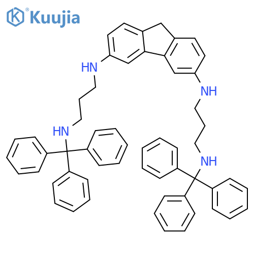 9H-Fluorene-3,6-diamine, N,N'-bis[3-[(triphenylmethyl)amino]propyl]- structure