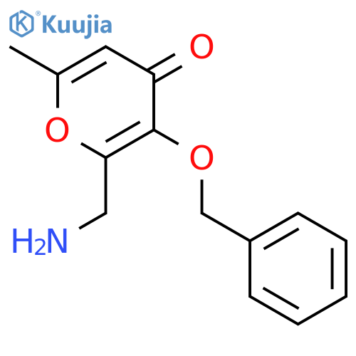 4H-Pyran-4-one, 2-(aminomethyl)-6-methyl-3-(phenylmethoxy)- structure