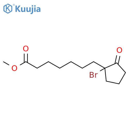 Methyl 7-(1-bromo-2-oxocyclopentyl)heptanoate structure