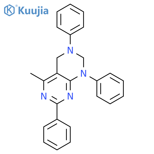 PYRIMIDO[4,5-D]PYRIMIDINE, 1,2,3,4-TETRAHYDRO-5-METHYL-1,3,7-TRIPHENYL- structure
