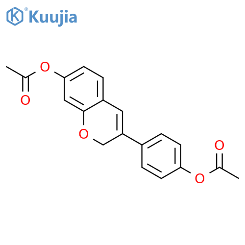 2H-1-Benzopyran-7-ol,3-[4-(acetyloxy)phenyl]-, 7-acetate structure