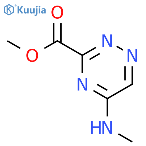 1,2,4-Triazine-3-carboxylic acid, 5-(methylamino)-, methyl ester structure
