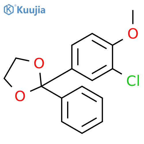 1,3-Dioxolane, 2-(3-chloro-4-methoxyphenyl)-2-phenyl- structure