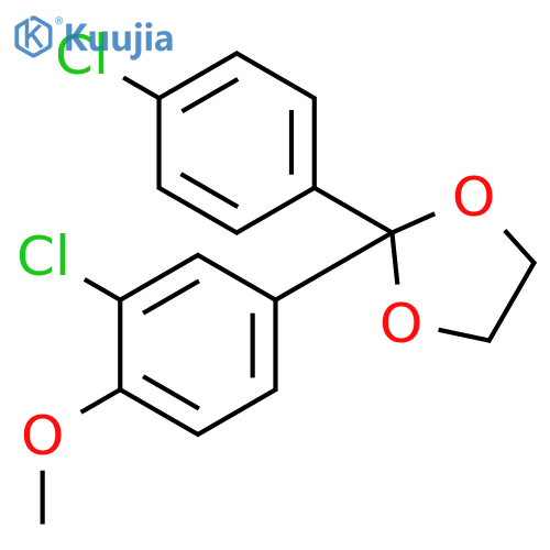1,3-DIOXOLANE, 2-(3-CHLORO-4-METHOXYPHENYL)-2-(4-CHLOROPHENYL)- structure