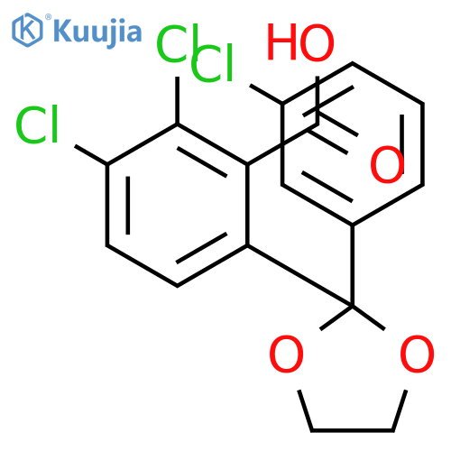 Benzoic acid, 2,3-dichloro-6-[2-(3-chlorophenyl)-1,3-dioxolan-2-yl]- structure
