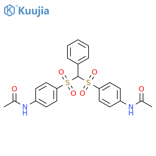 Acetamide, N,N'-[(phenylmethylene)bis(sulfonyl-4,1-phenylene)]bis- (9CI) structure