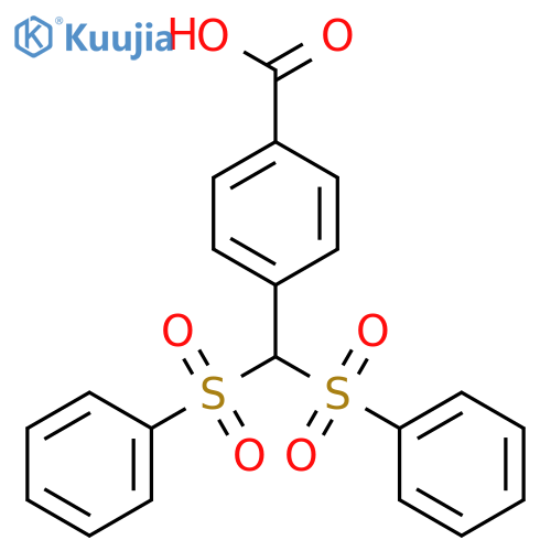 Benzoic acid,4-[bis(phenylsulfonyl)methyl]- structure