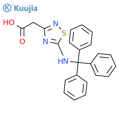 1,2,4-Thiadiazole-3-acetic acid, 5-[(triphenylmethyl)amino]- structure
