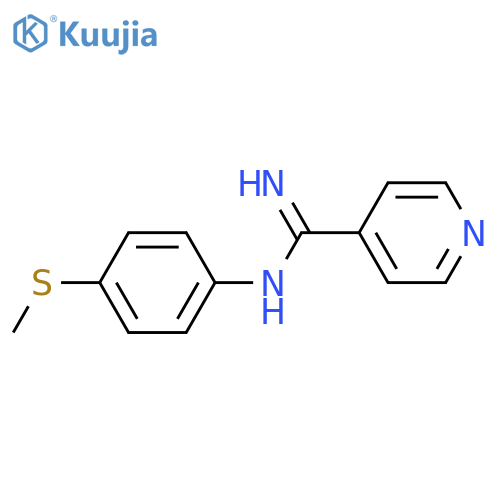 4-PYRIDINECARBOXIMIDAMIDE, N-[4-(METHYLTHIO)PHENYL]- structure