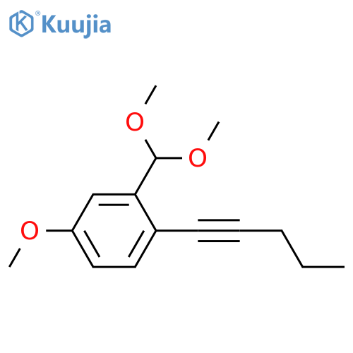 BENZENE, 2-(DIMETHOXYMETHYL)-4-METHOXY-1-(1-PENTYNYL)- structure