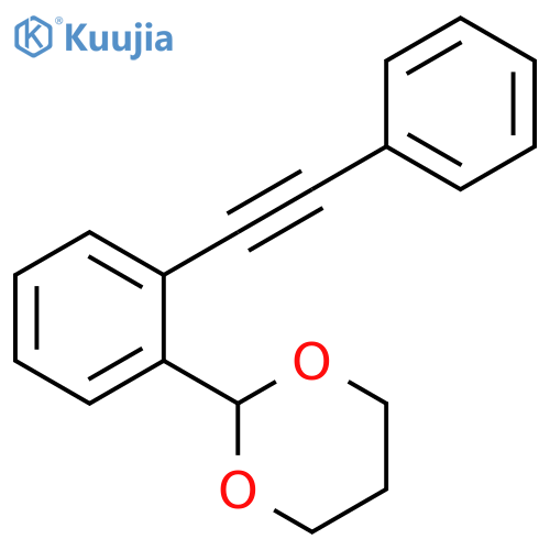 1,3-Dioxane, 2-[2-(phenylethynyl)phenyl]- structure