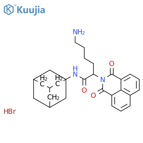 1H-Benz[de]isoquinoline-2(3H)-acetamide,a-(4-aminobutyl)-1,3-dioxo-N-tricyclo[3.3.1.13,7]dec-1-yl-,hydrobromide (1:1) structure