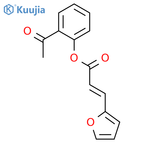 2-PROPENOIC ACID, 3-(2-FURANYL)-, 2-ACETYLPHENYL ESTER structure