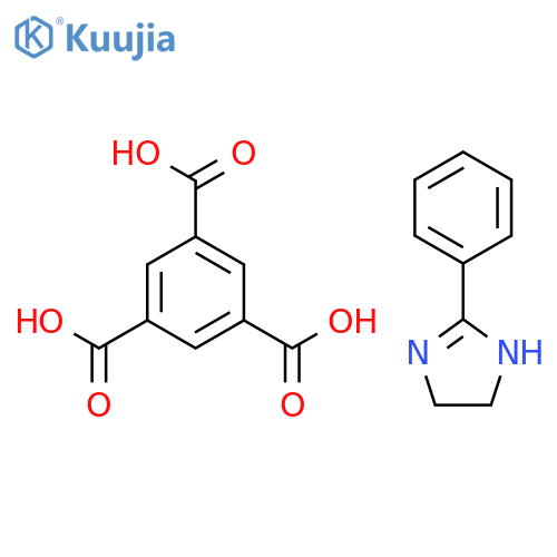 benzene-1,3,5-tricarboxylic acid, compound with 4,5-dihydro-2-phenyl-1H-imidazole (1:1) structure