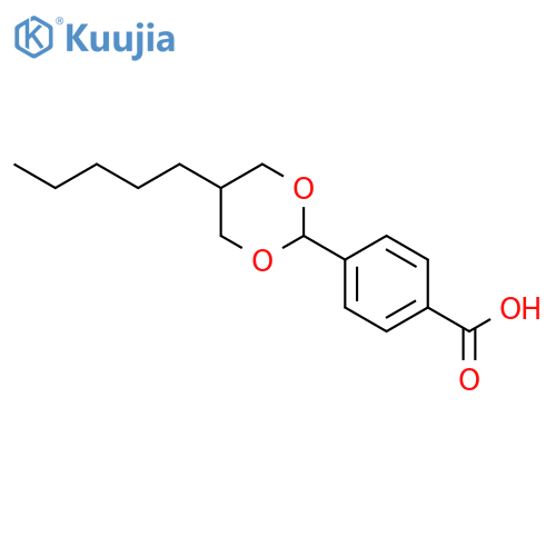 Benzoic acid, 4-(5-pentyl-1,3-dioxan-2-yl)- structure