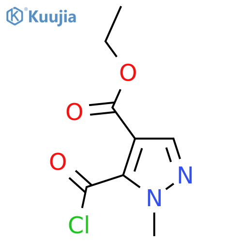 Ethyl 5-(chlorocarbonyl)-1-methyl-1H-pyrazole-4-carboxylate structure