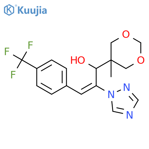 (E)-1-(5-methyl-1,3-dioxan-5-yl)-2-(1,2,4-triazol-1-yl)-3-[4-(trifluor omethyl)phenyl]prop-2-en-1-ol structure