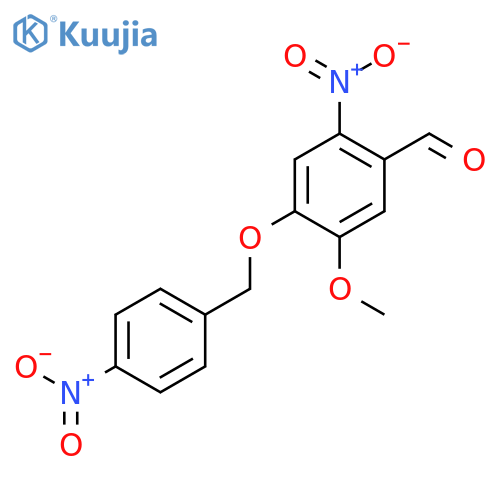 BENZALDEHYDE, 5-METHOXY-2-NITRO-4-[(4-NITROPHENYL)METHOXY]- structure