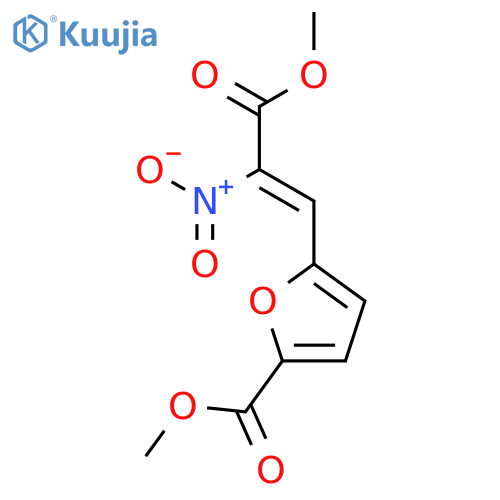 methyl 5-[(1Z)-3-methoxy-2-nitro-3-oxoprop-1-en-1-yl]furan-2-carboxylate structure