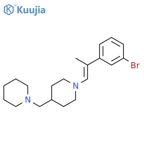 Piperidine, 1-[2-(3-bromophenyl)-1-propenyl]-4-(1-piperidinylmethyl)- structure