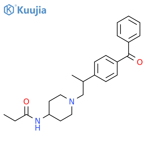 Propanamide, N-[1-[2-(4-benzoylphenyl)propyl]-4-piperidinyl]- structure
