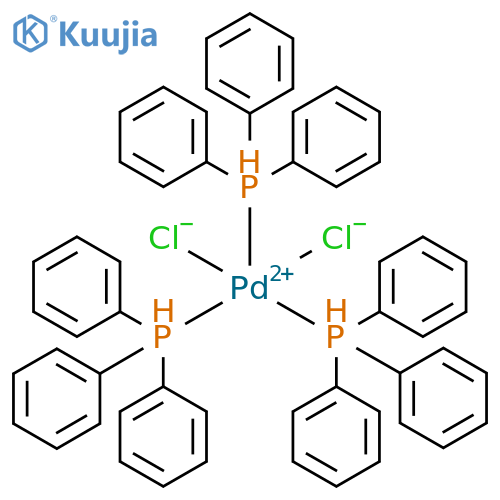 Palladium, dichlorotris(triphenylphosphine)- structure