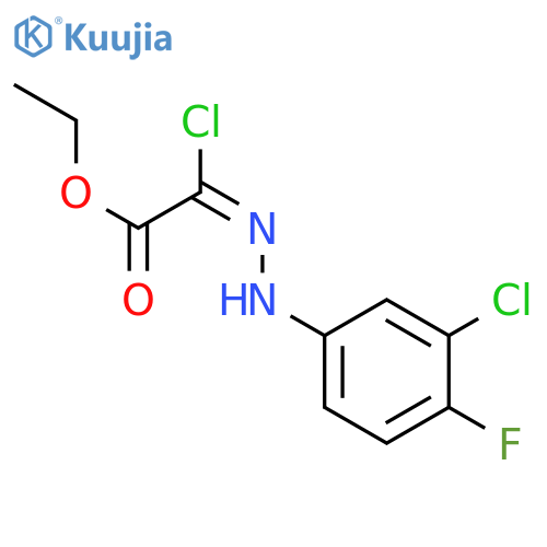 Aceticacid, 2-chloro-2-[2-(3-chloro-4-fluorophenyl)hydrazinylidene]-, ethyl ester structure