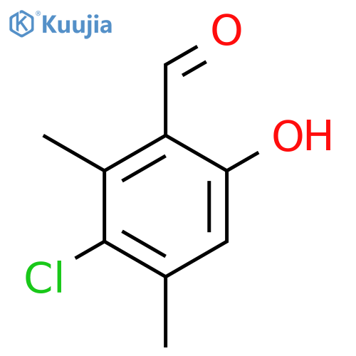 3-Chloro-2,4-dimethyl-6-hydroxybenzaldehyde structure