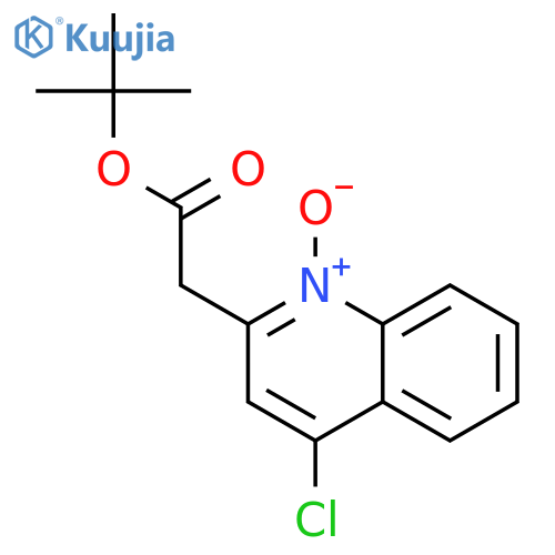 2-QUINOLINEACETIC ACID, 4-CHLORO-, 1,1-DIMETHYLETHYL ESTER, 1-OXIDE structure