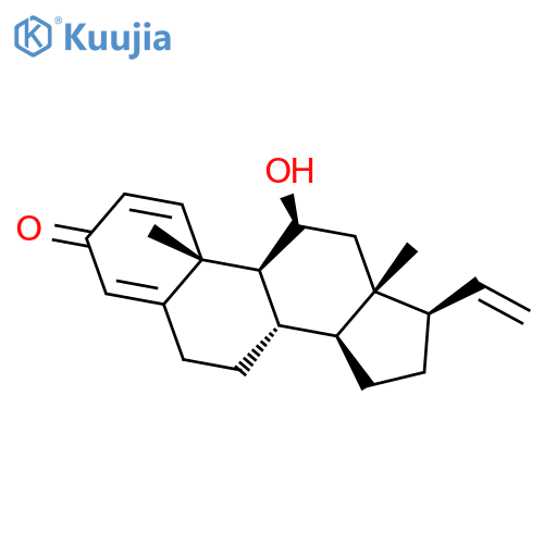 Pregna-1,4,20-trien-3-one, 11-hydroxy-, (11b)- structure