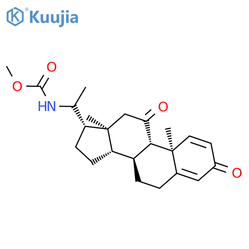 Carbamic acid, (3,11-dioxopregna-1,4-dien-20-yl)-, methyl ester structure