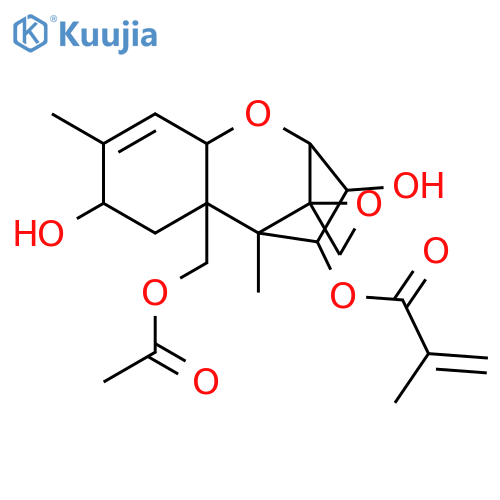 [2-(Acetyloxymethyl)-4,10-dihydroxy-1,5-dimethylspiro[8-oxatricyclo[7.2.1.02,7]dodec-5-ene-12,2'-oxirane]-11-yl] 2-methylprop-2-enoate structure