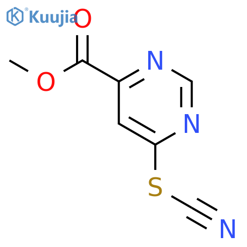 4-PYRIMIDINECARBOXYLIC ACID, 6-THIOCYANATO-, METHYL ESTER structure