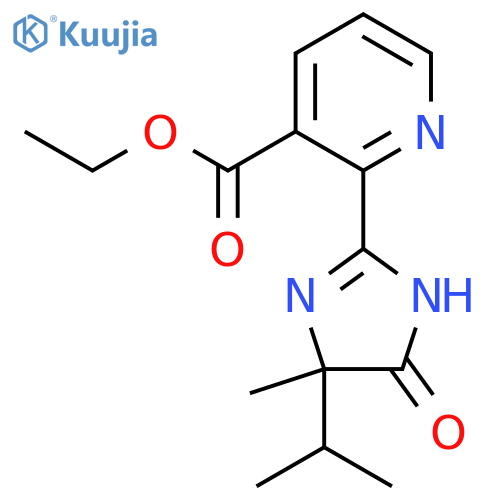 Ethyl 2-(4-isopropyl-4-methyl-5-oxo-4,5-dihydro-1H-imidazol-2-yl)nicotinate structure