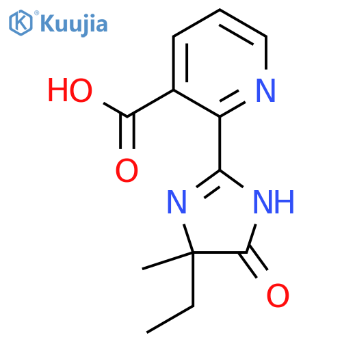 2-(4-Ethyl-4-methyl-5-oxo-4,5-dihydro-1H-imidazol-2-yl)nicotinic acid structure