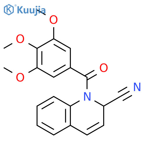 2-Quinolinecarbonitrile, 1,2-dihydro-1-(3,4,5-trimethoxybenzoyl)- structure