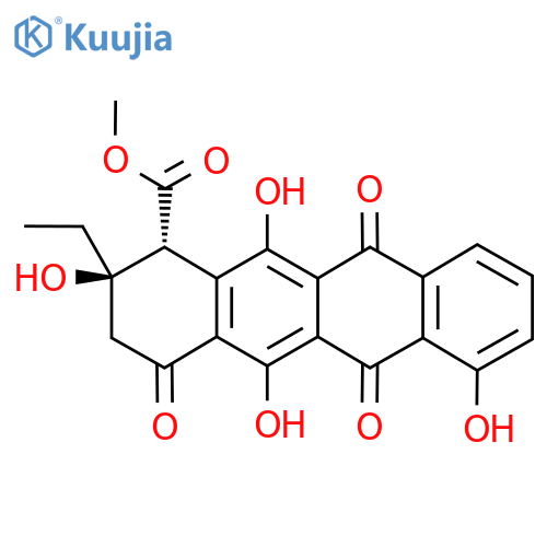 Methyl (1R,2R)-2-ethyl-2,5,7,12-tetrahydroxy-4,6,11-trioxo-1,3-dihydrotetracene-1-carboxylate structure