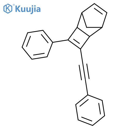 Tricyclo[4.2.1.02,5]nona-3,7-diene, 3-phenyl-4-(phenylethynyl)- structure