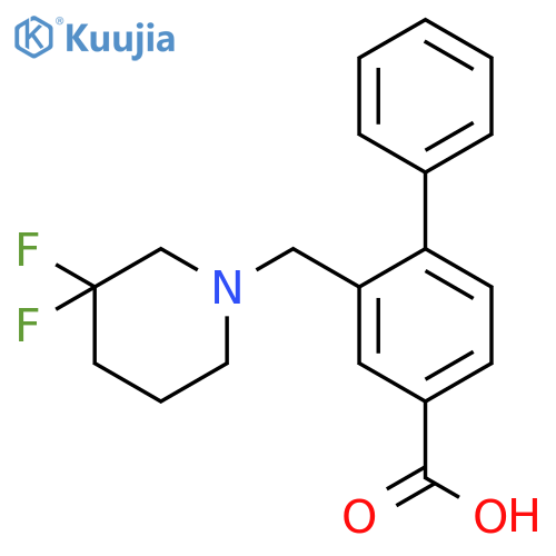 [1,1'-BIPHENYL]-4-CARBOXYLIC ACID, 2-[(3,3-DIFLUORO-1-PIPERIDINYL)METHYL]- structure