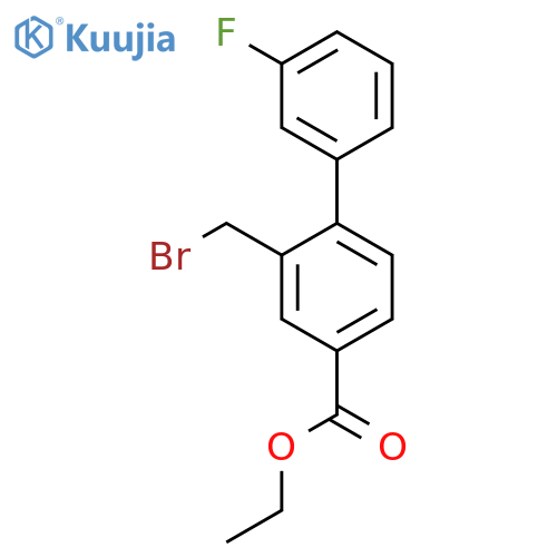 [1,1'-BIPHENYL]-4-CARBOXYLIC ACID, 2-(BROMOMETHYL)-3'-FLUORO-, ETHYL ESTER structure